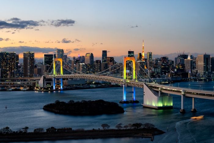 Coucher de soleil sur Tokyo