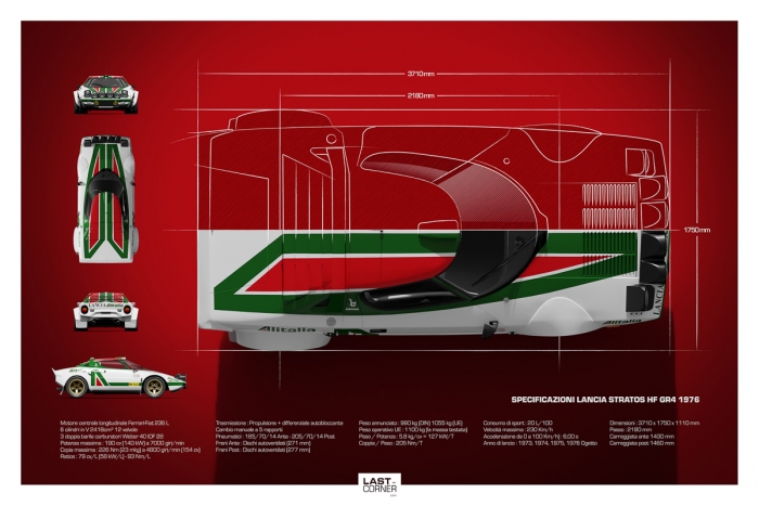 Lancia Stratos HF Alitalia 1976 Sketched