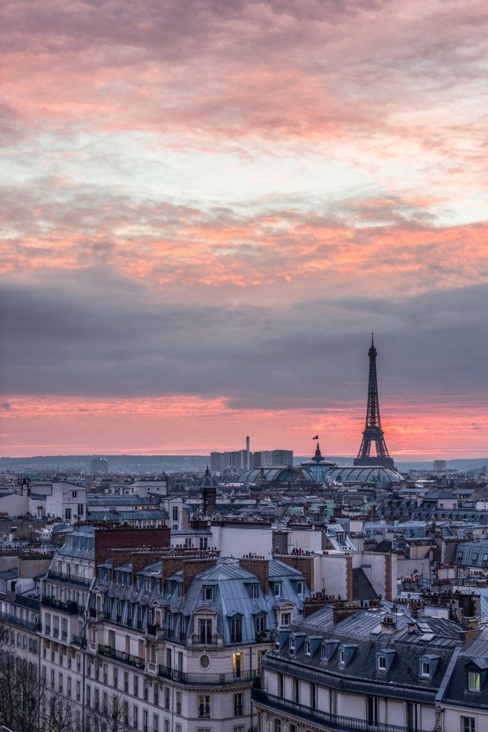 Achat Paris France - Paris Coucher de Soleil - Image Alu-Dibond en gros