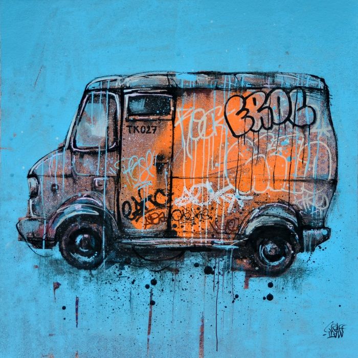 Old graffiti truck